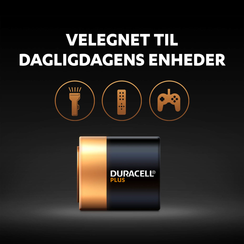 Alkaline Plus 4.5V-batterier er velegnede til dagligdags enheder