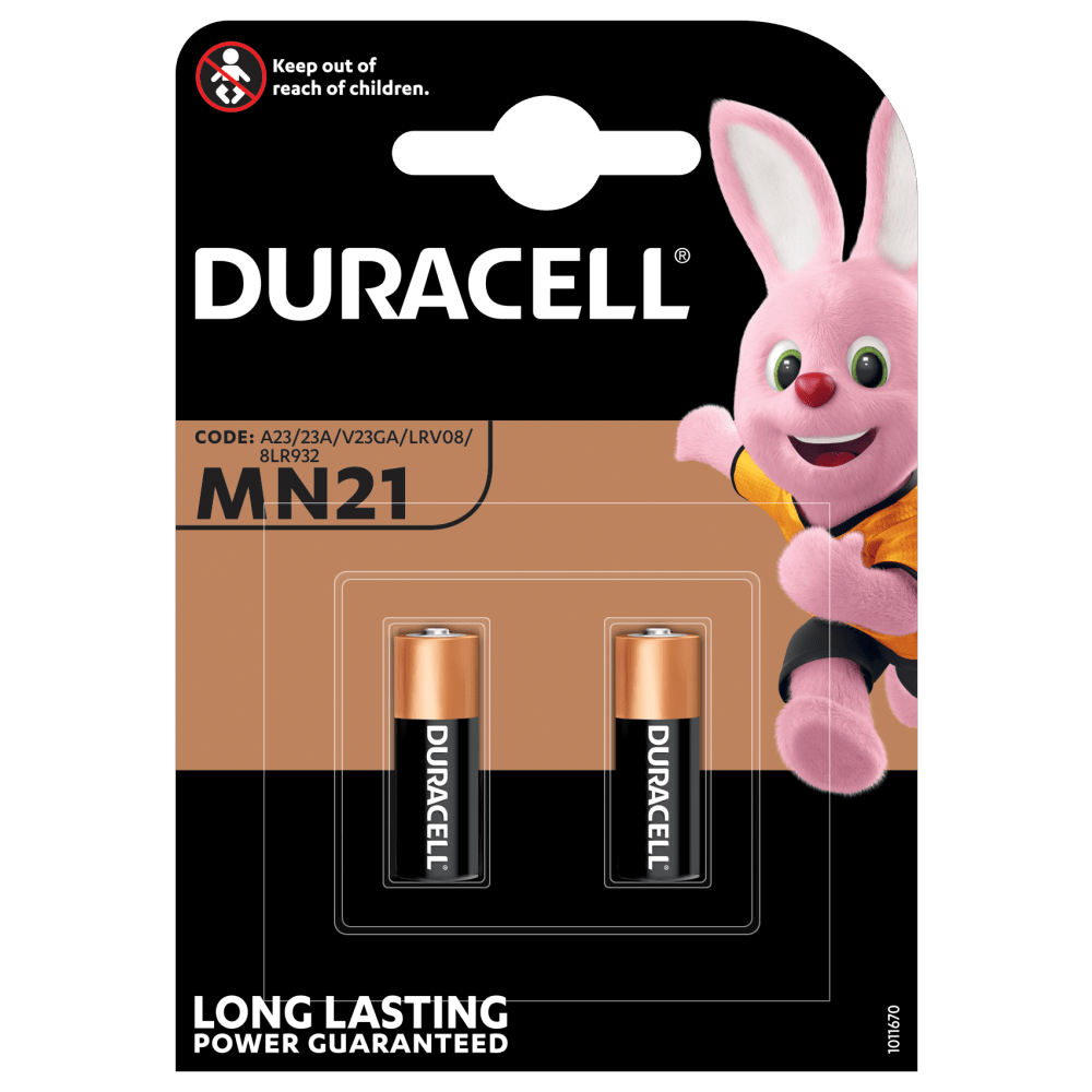 Duracell alkalisk batteri MN21 i 2 stk pakning