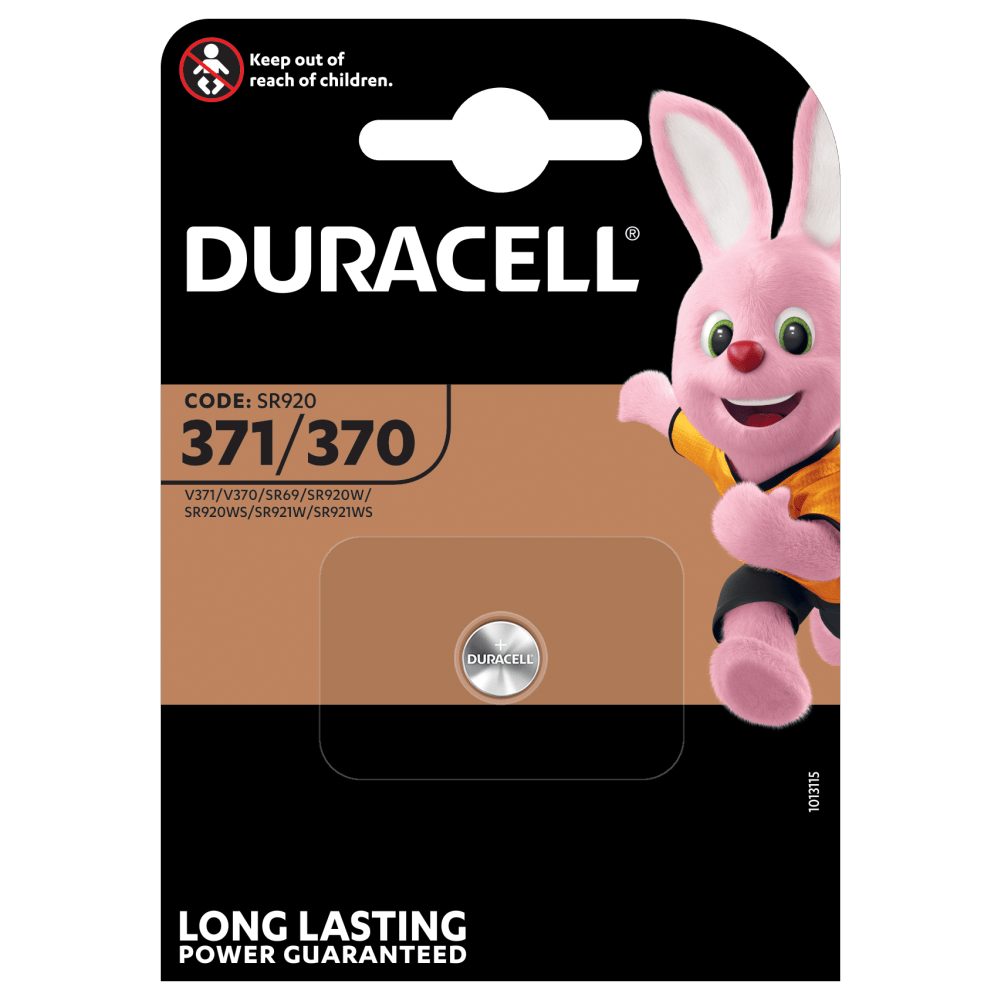 Duracell specialiseret sølvoxid 371/370 møntbatteri
