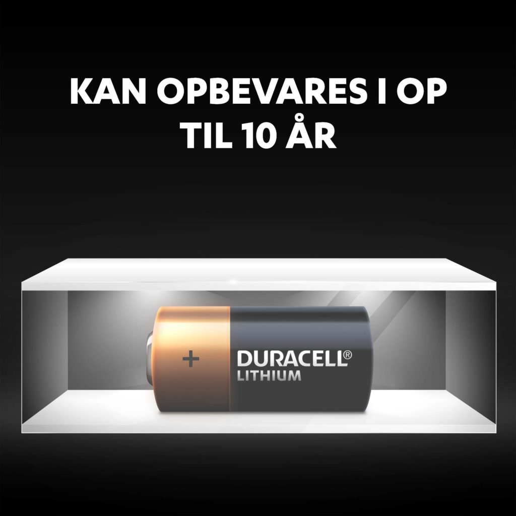 Duracell Speciality Lithium 123-batterier bruges til digitale kameraer