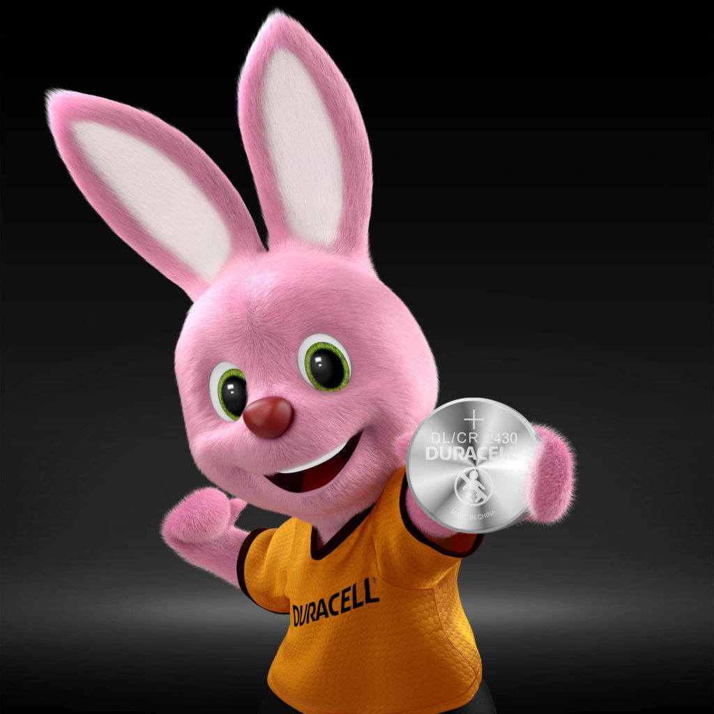 Duracell-bunnyen har et specielt 1620 lithium-knapcellebatteri