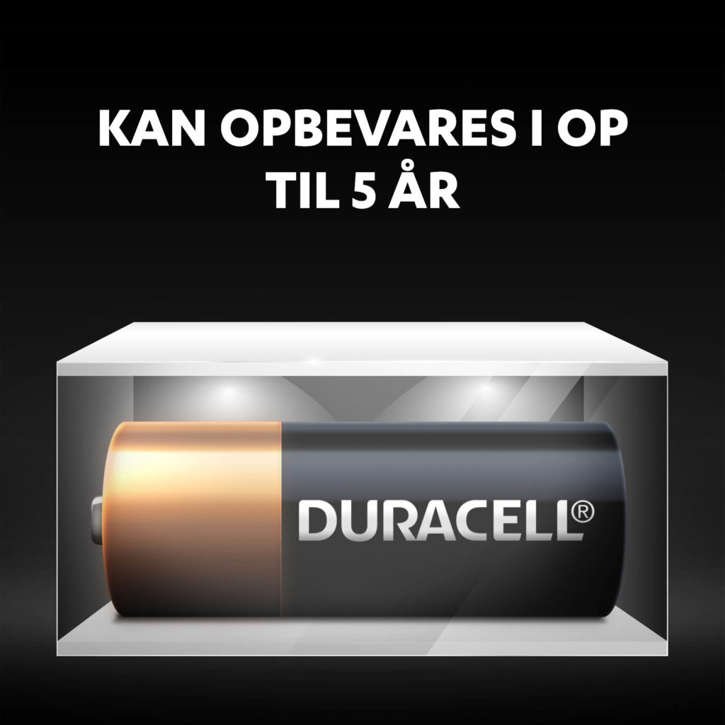 Ikoner til forskellige typer enheder og gadgets, hvor Duracell-batterier kan bruges.